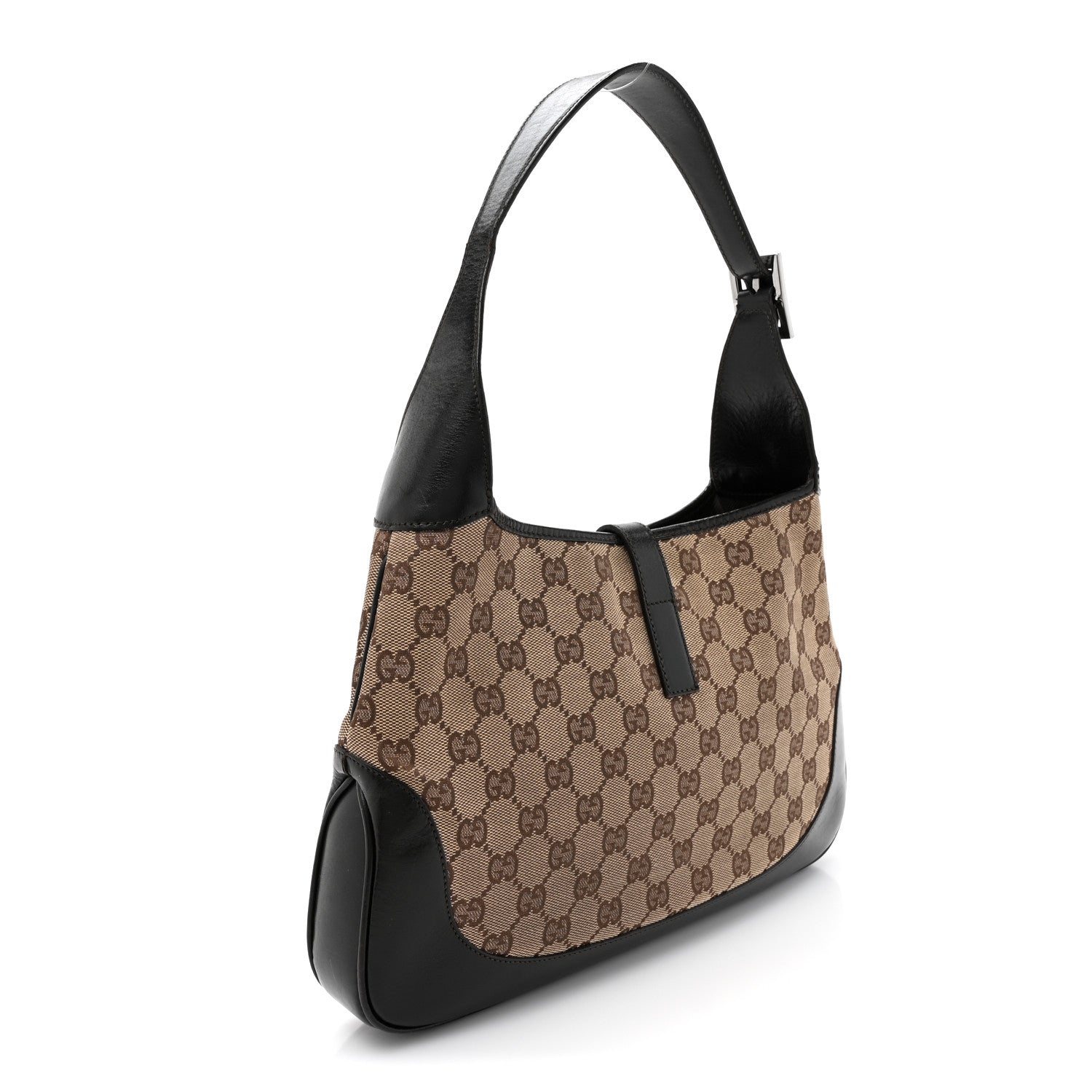 Gucci Monogram Web Jackie O Hobo Dark Brown 3 of 16