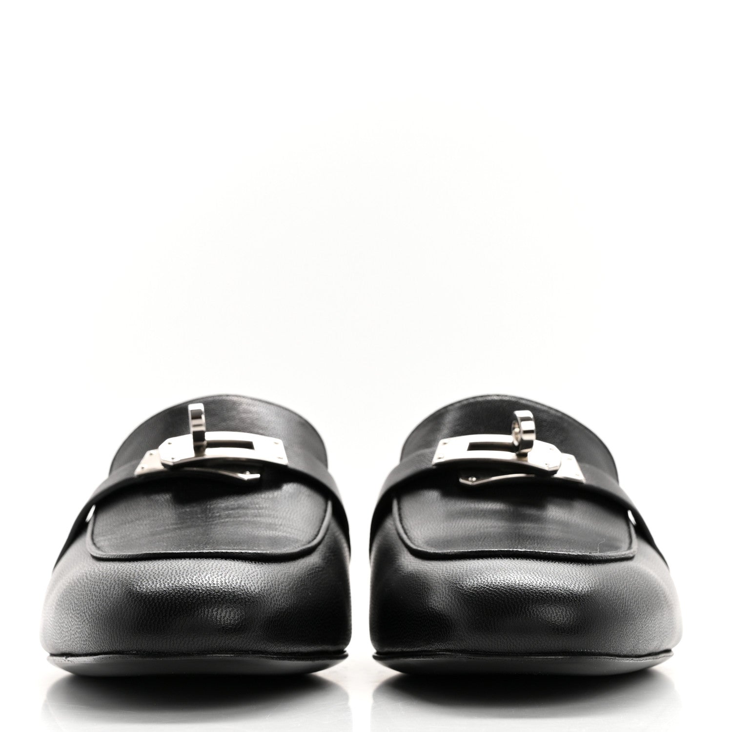 Hermes Goatskin Oz Mules 38 Black 2 of 9