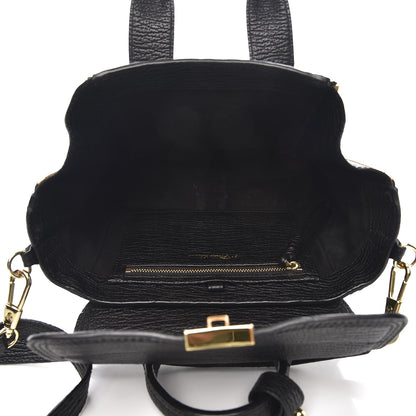 3.1 Phillip Lim 3.1 Textured Calfskin Mini Pashli Satchel Black 5 of 8