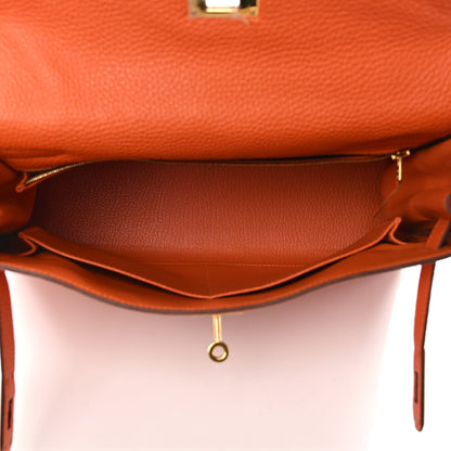 Hermes Togo Kelly Retourne 32 Orange 5 of 9