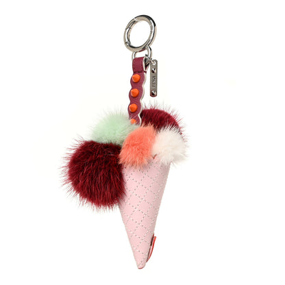 Fendi Mink Fur Calfskin Fun Fair Bag Charm Multicolor 1 of 5
