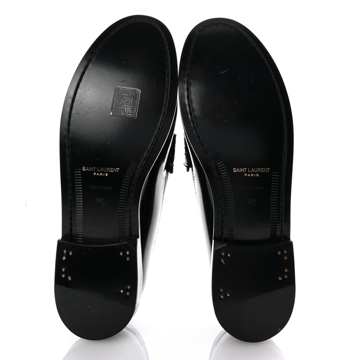 Calfskin Penny Loafers 40 Black