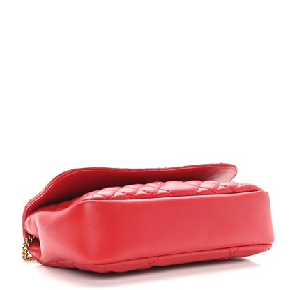 Versace Nappa Quilted Trapuntata Tribute Wallet Chain Crossbody Rosso 4 of 10