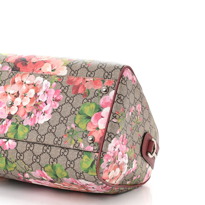 Gucci GG Supreme Monogram Blooms Medium Boston Beige Multicolor Dry Rose 10 of 10
