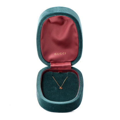 Gucci 18K Yellow Gold Blue Topaz Running G Pendant Necklace 6 of 6