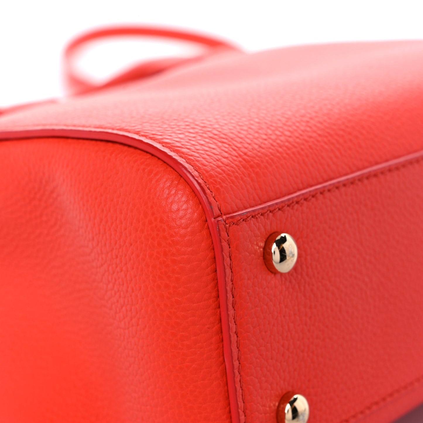 Grained Calfskin Mini Neo Executive Shopper Tote Red