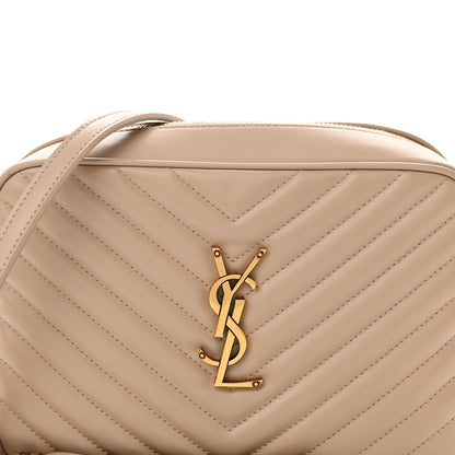 Saint Laurent Calfskin Matelasse Monogram Lou Camera Bag Dark Beige 8 of 13