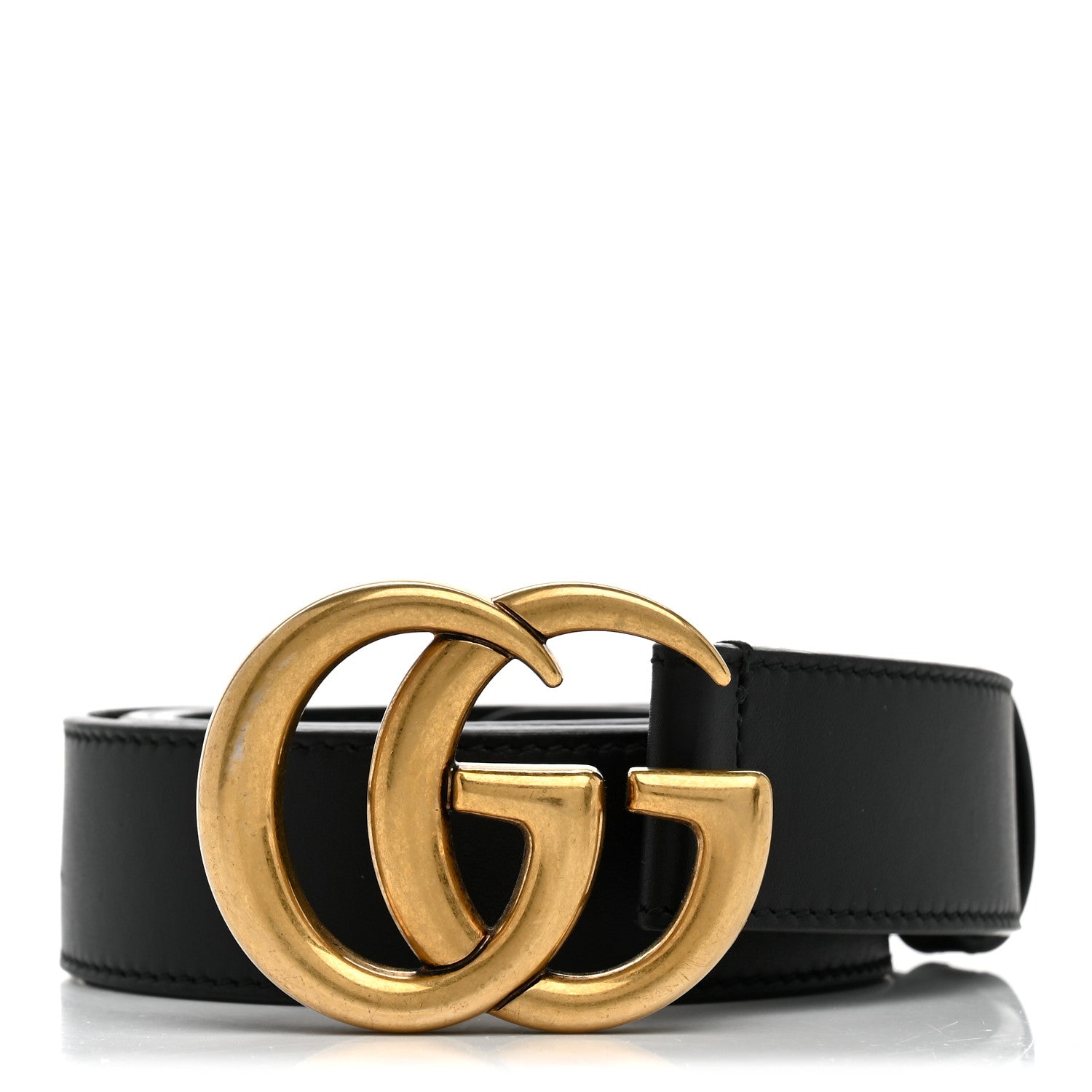 Gucci Calfskin Double G 30mm Belt 85 34 Black 1 of 5