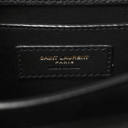 Saint Laurent Grain de Poudre Mini Classic Monogram Cassandra Top Handle Black 6 of 11