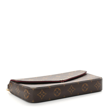 Louis Vuitton Monogram Pochette Felicie Chain Wallet Fuchsia 5 of 10