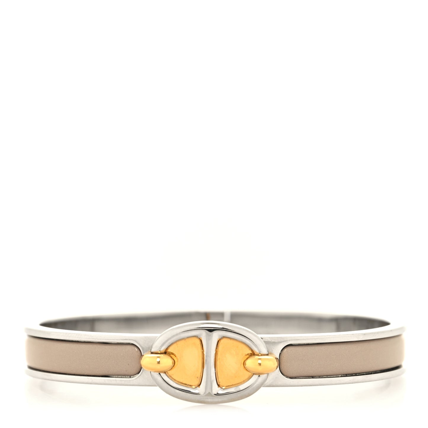 Enamel Mini Clic Chaine d'Ancre Bracelet PM Marron Glace