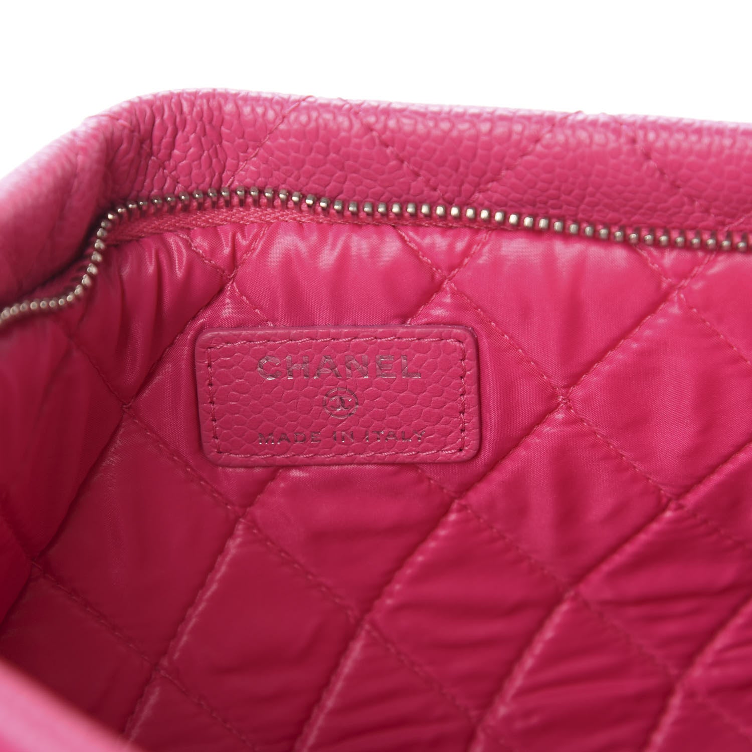 Chanel Caviar Quilted CC Beauty Clutch Pink 8 of 9