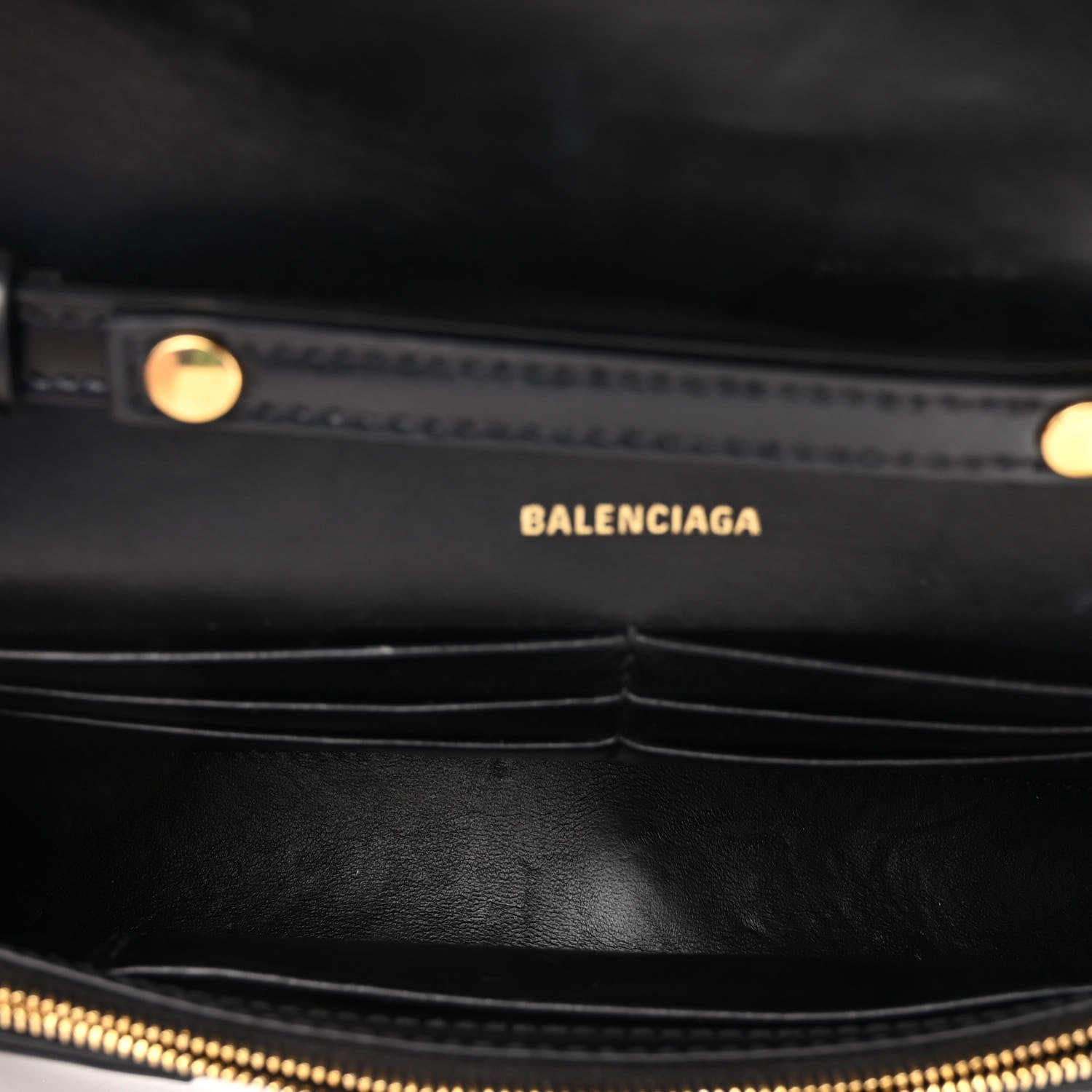 Balenciaga Shiny Box Calfskin Hourglass Chain Bag Black 5 of 10