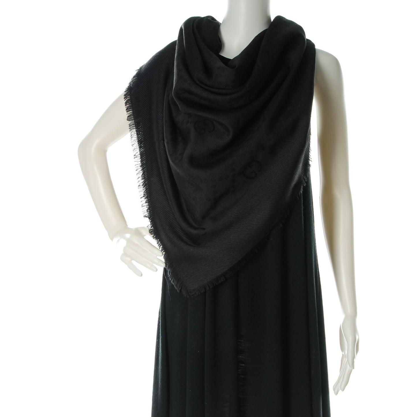 Diamante Woven Shawl Black
