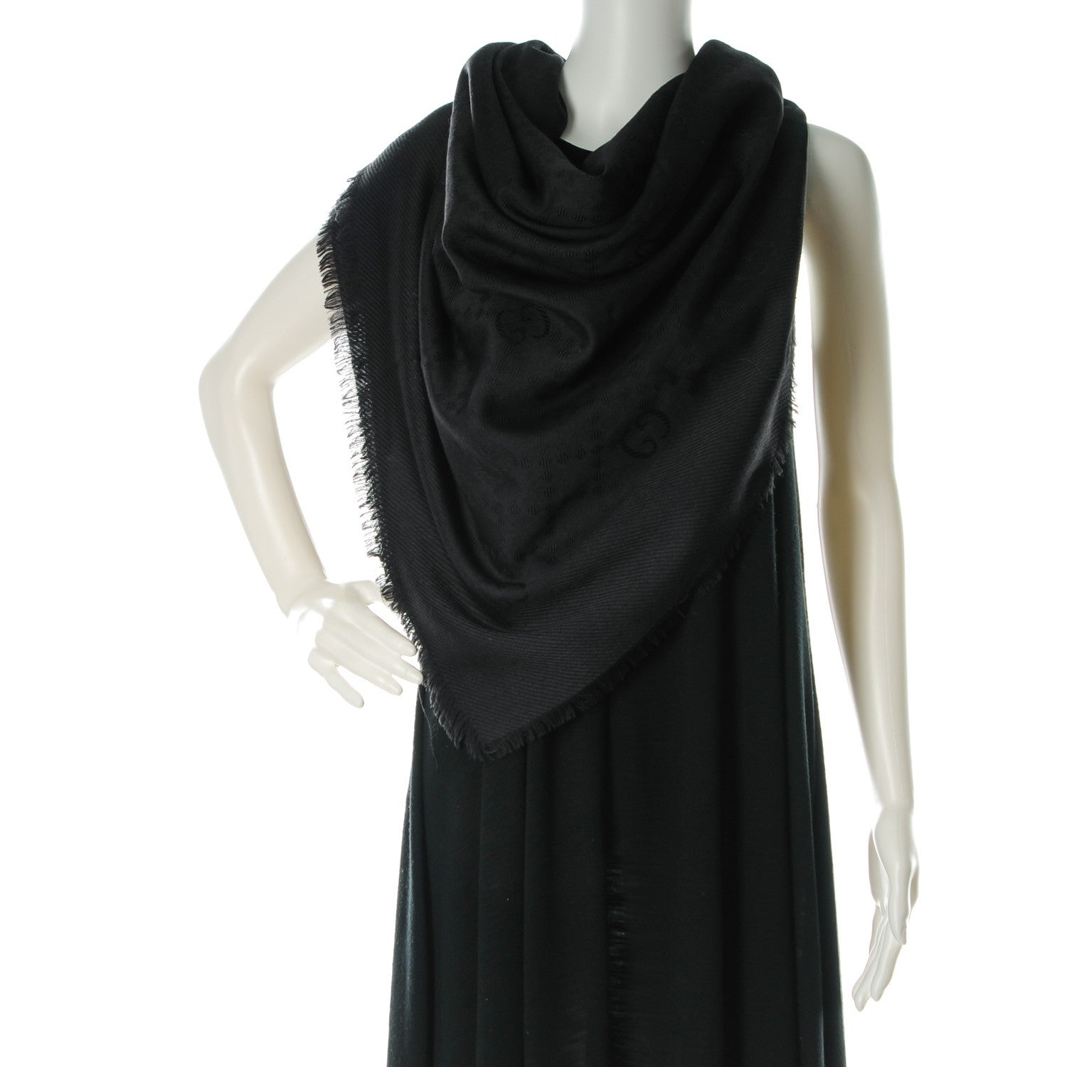 Gucci Diamante Woven Shawl Black 2 of 4