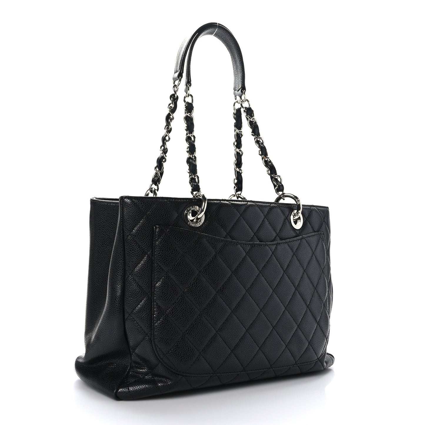 Caviar Quilted Grand Shopping Tote GST Black