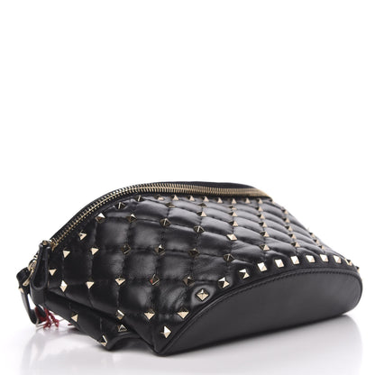 Valentino Garavani Lambskin Rockstud Spike Belt Bag 75 Black 4 of 10