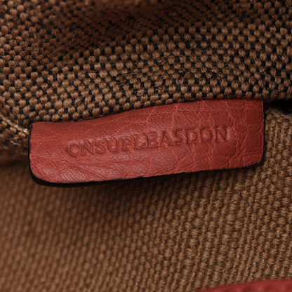 Burberry Grainy Calfskin Canvas Mega Check Medium Ashby Tassel Hobo Pink Azalea 8 of 11