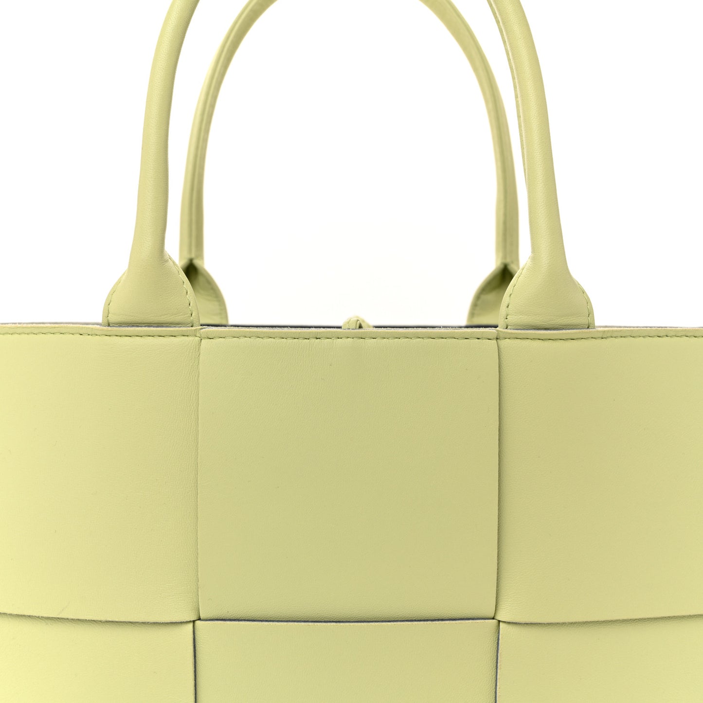 Nappa Maxi Intrecciato Small Arco Tote Lemon