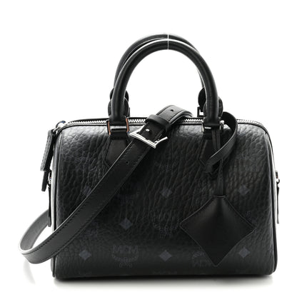 MCM Visetos Small Ella Boston Bag Black 1 of 9