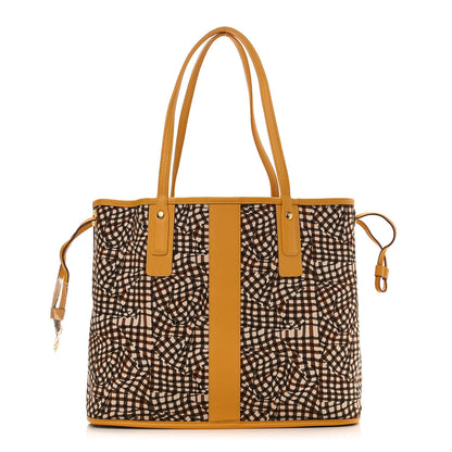 MCM Visetos Medium Liz Reversible Shopper Tote Cognac Yellow 3 of 14