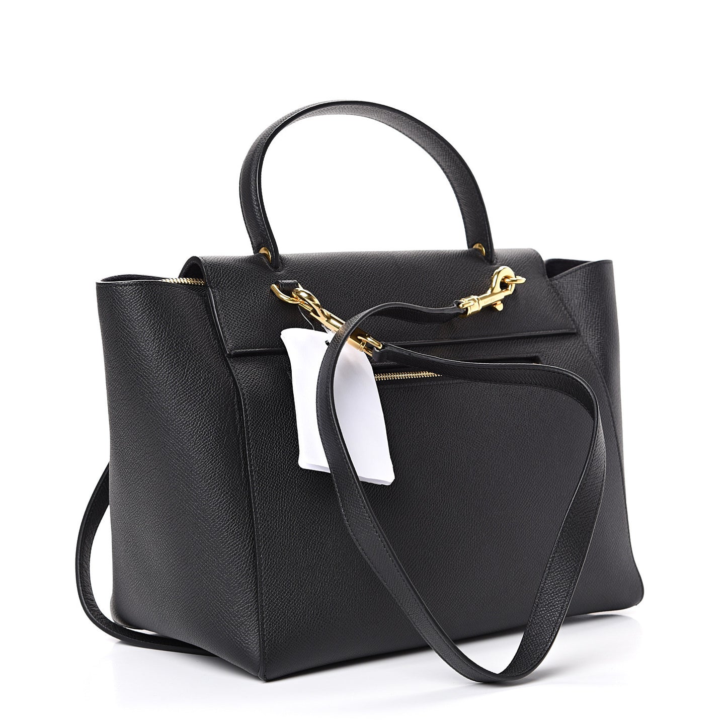 Grained Calfskin Mini Belt Bag Black
