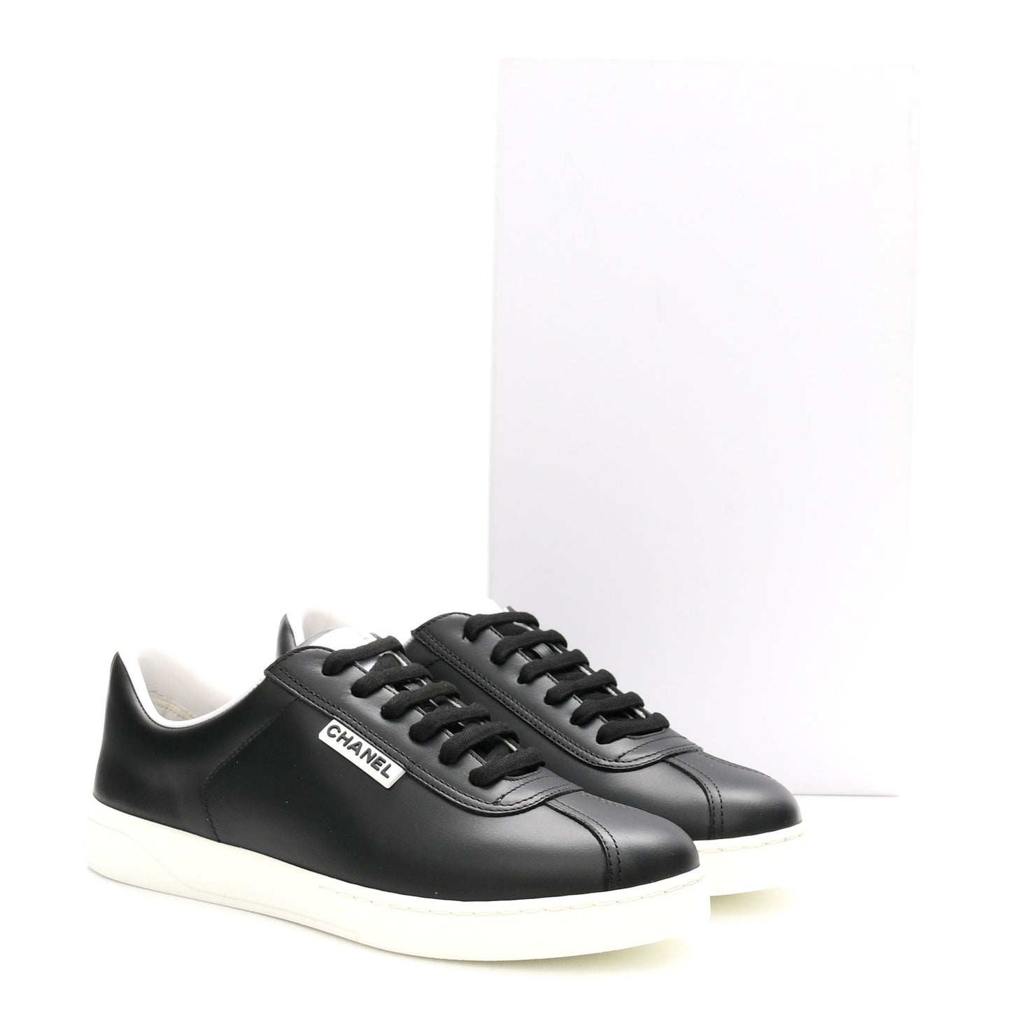 Calfskin CC Womens Sneakers 38 Black