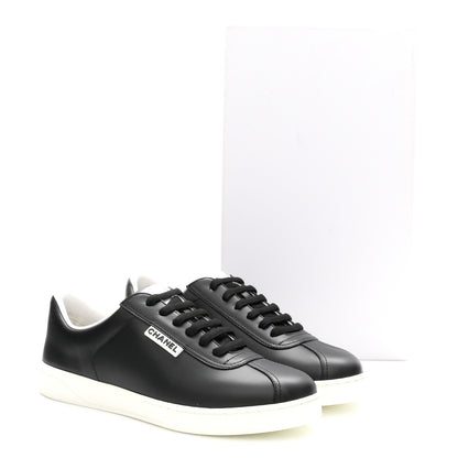 Chanel Calfskin CC Womens Sneakers 38 Black 10 of 10