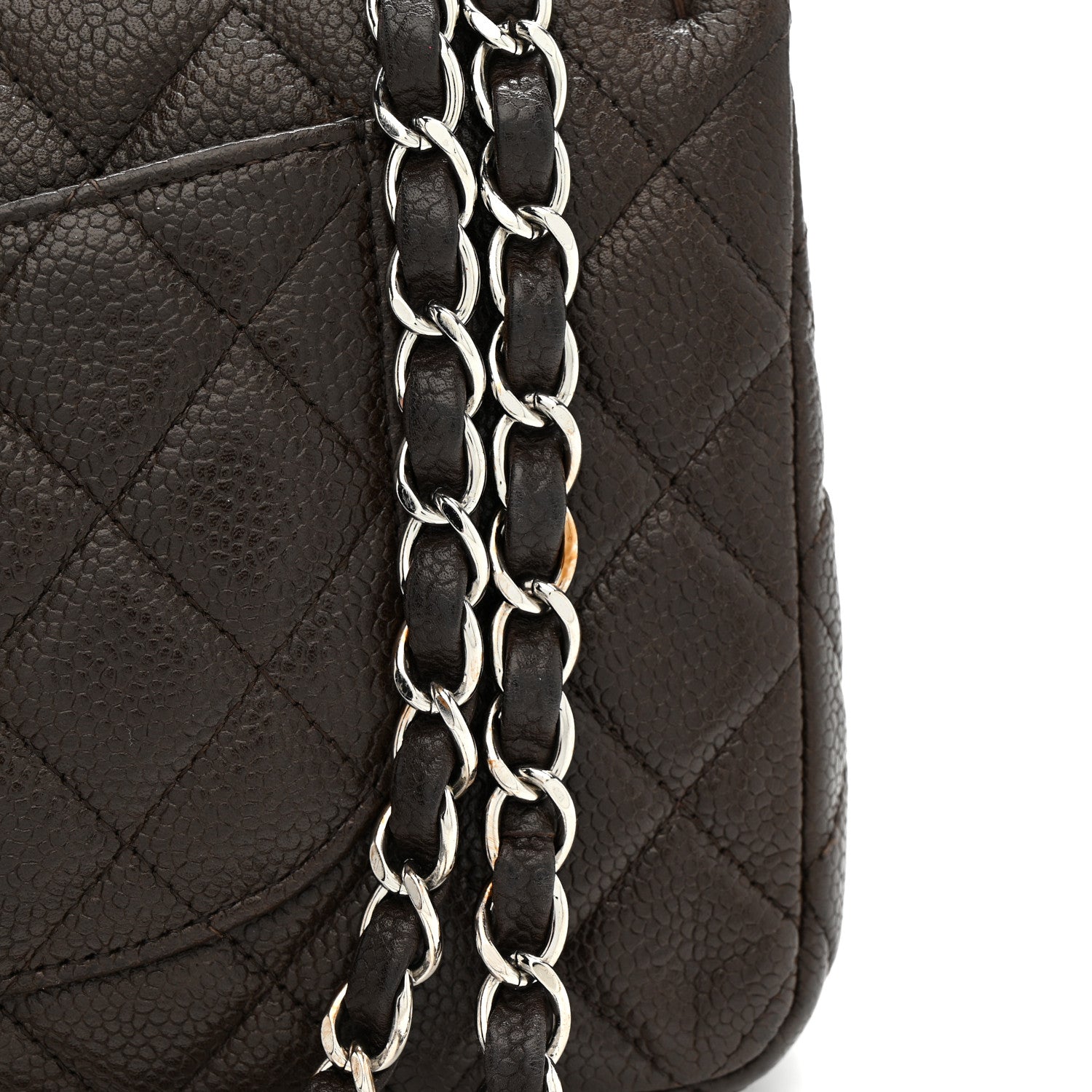 Chanel Caviar Quilted Medium Double Flap Brown 30 of 33