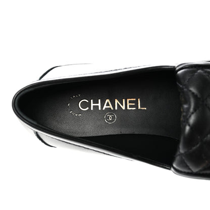 Chanel Lambskin Quilted CC Turnlock Loafers 39.5 Black 7 of 10
