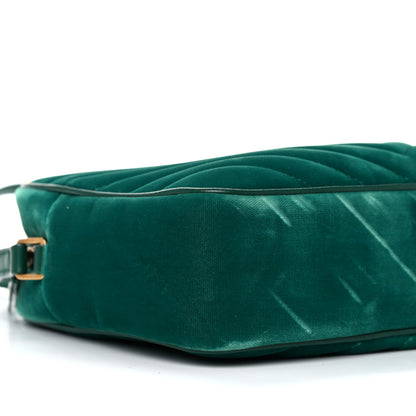Saint Laurent Velvet Matelasse Monogram Lou Camera Bag Deep Malachite 8 of 12