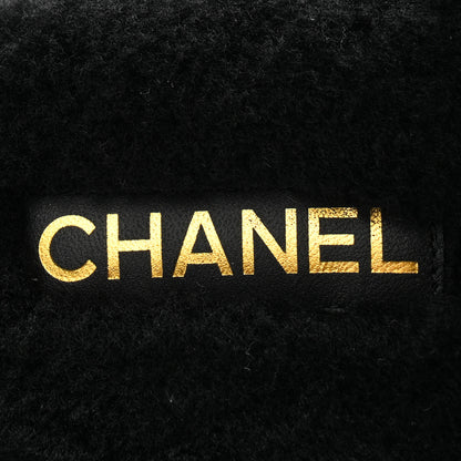 Chanel Fur CC Flat Mules 41 Black 5 of 14