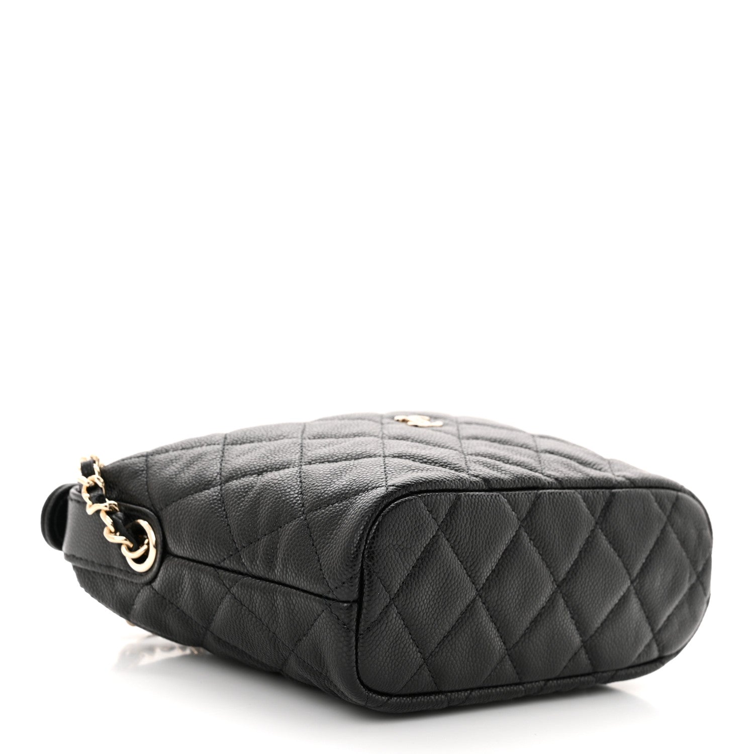 Chanel Caviar Quilted Hobo Clutch With Chain Black 4 of 10