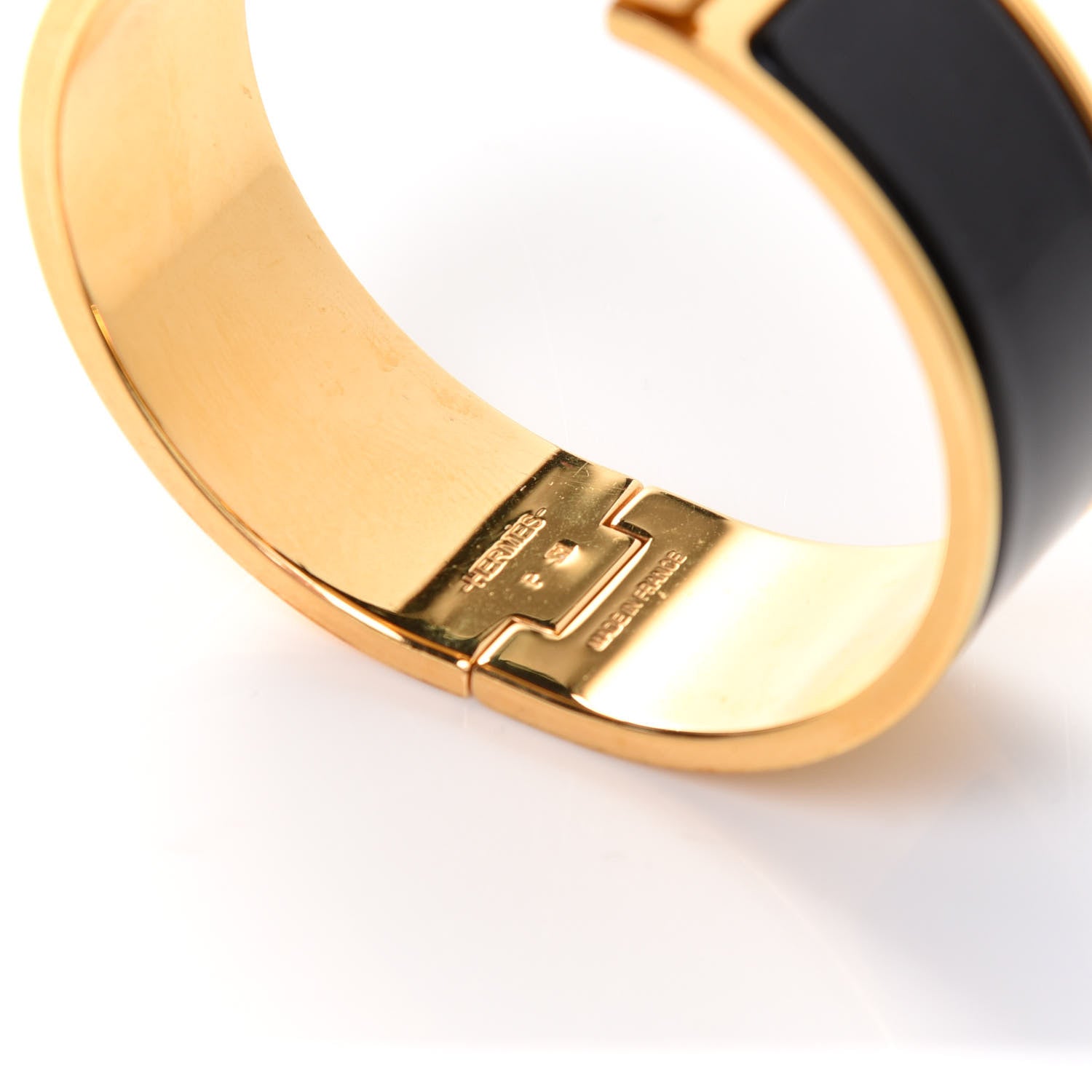 Hermes Enamel Wide Clic Clac H Bracelet PM Black 4 of 4