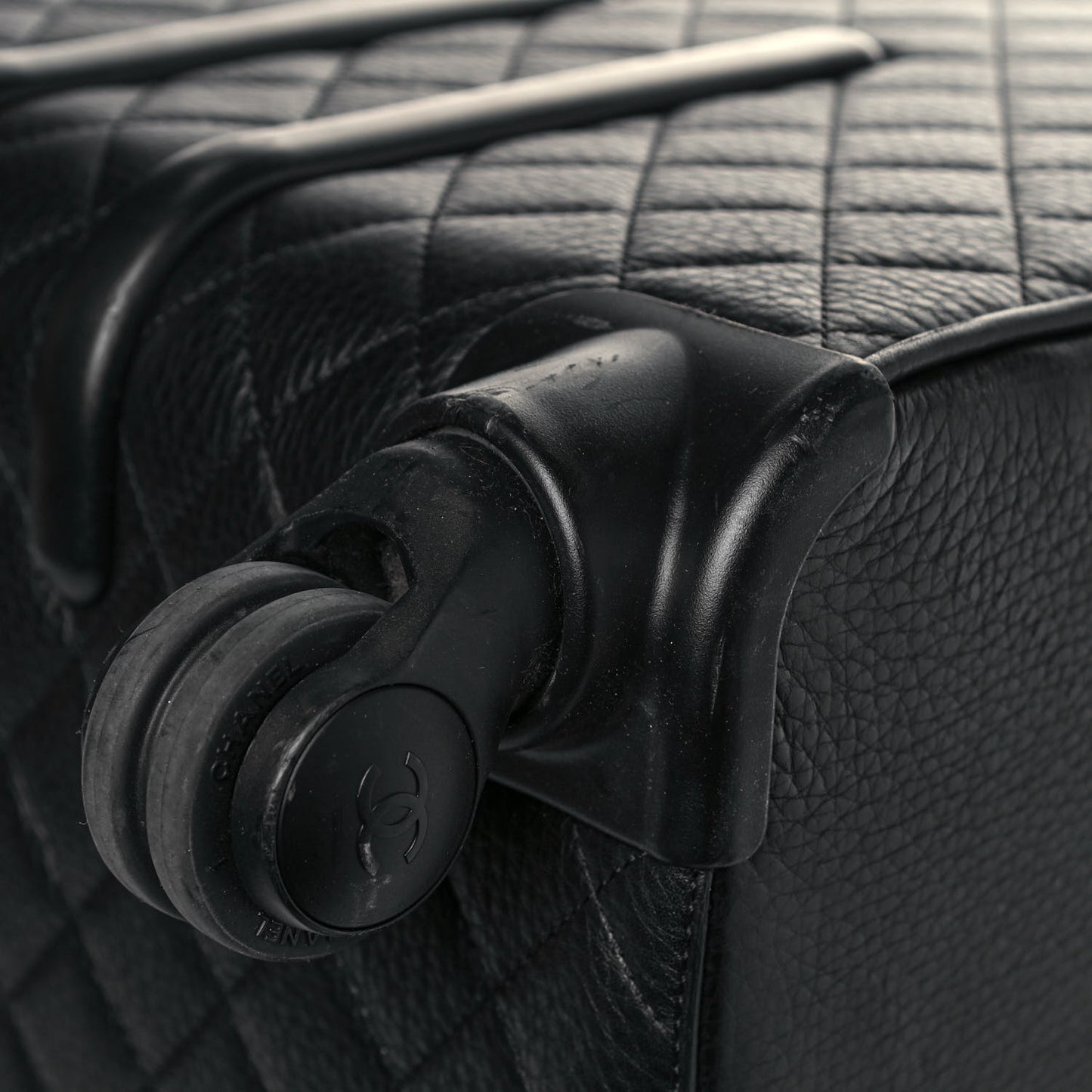 Calfskin Quilted Coco Case Trolley Black