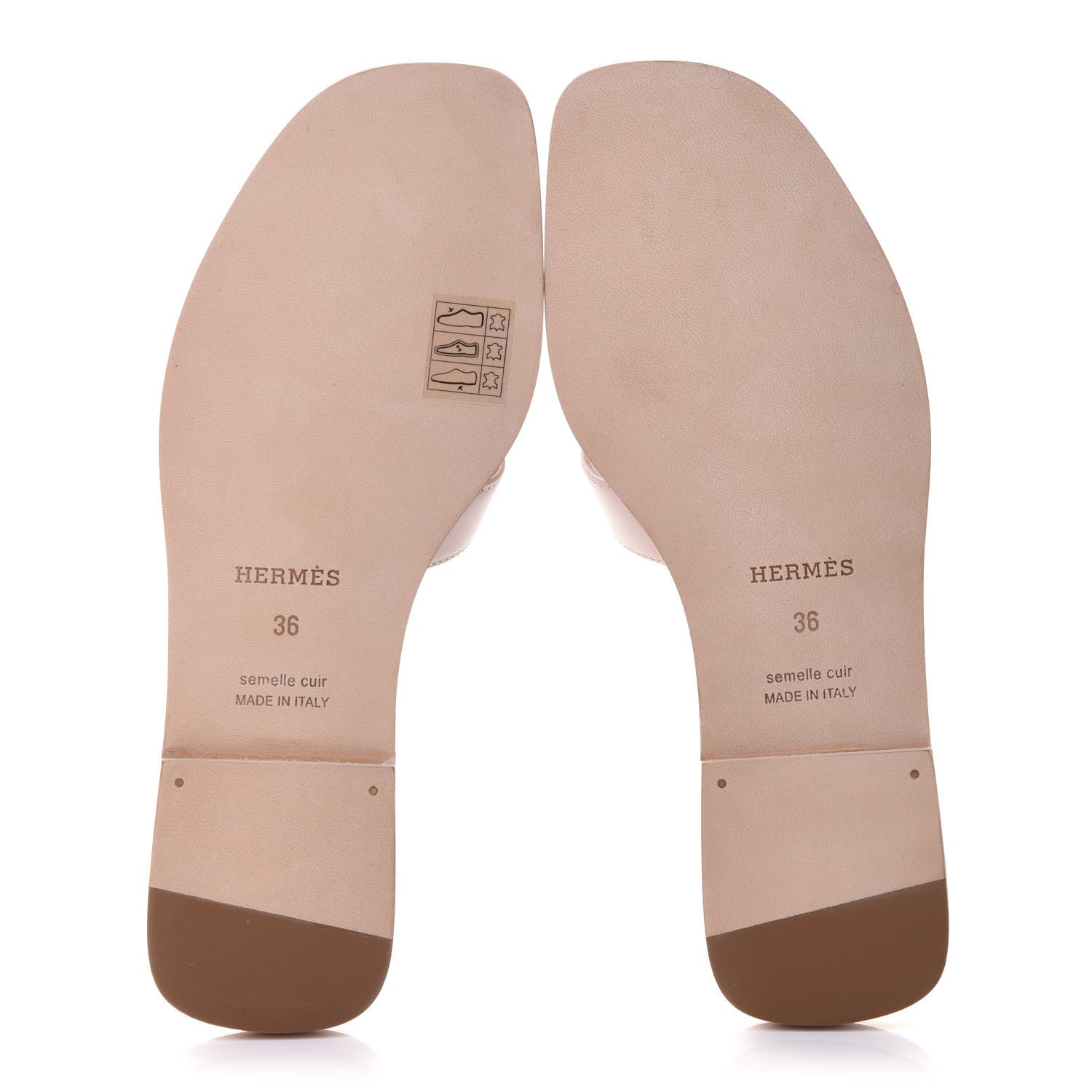 Hermes Calfskin Oran Sandals 36 Rose Petale 6 of 10