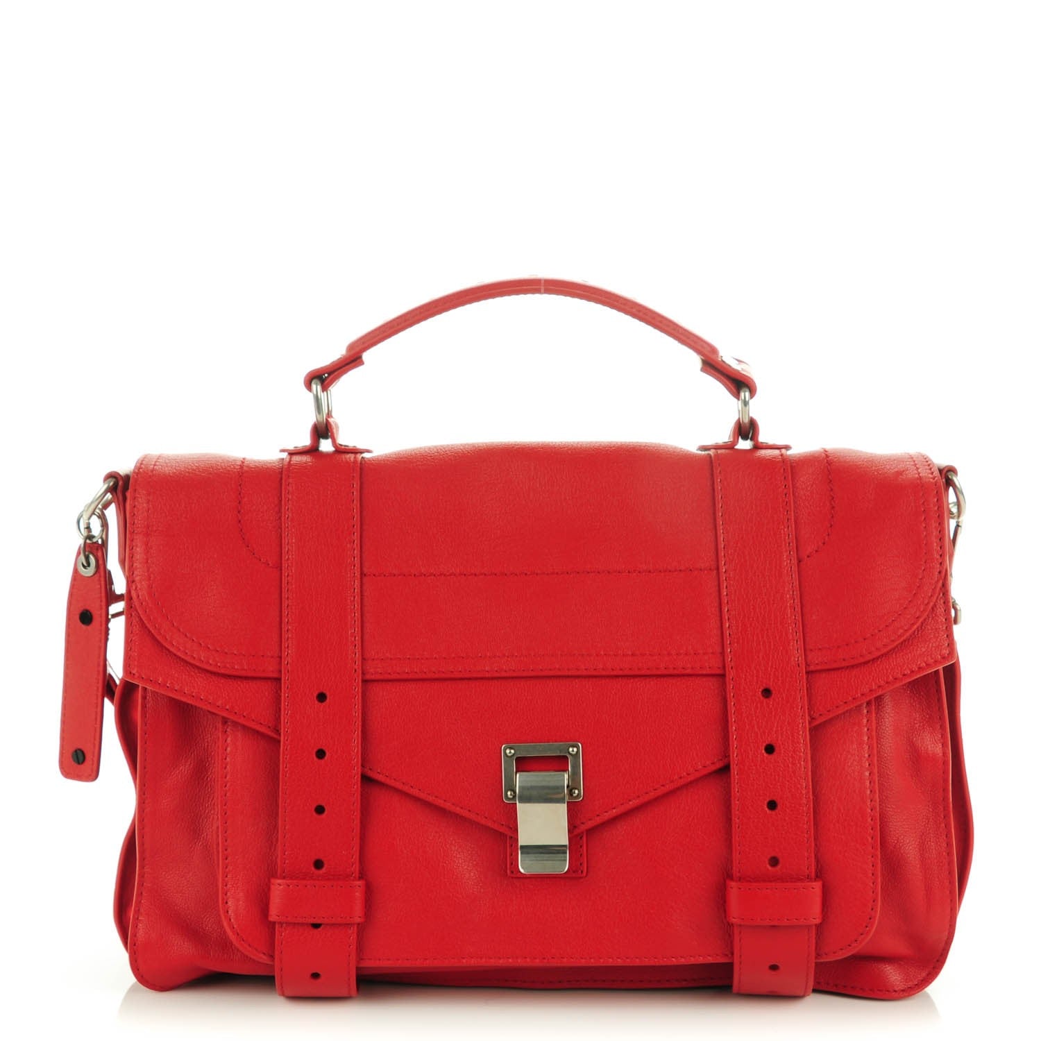 Proenza Schouler Lambskin Medium PS1 Satchel Brick 1 of 8