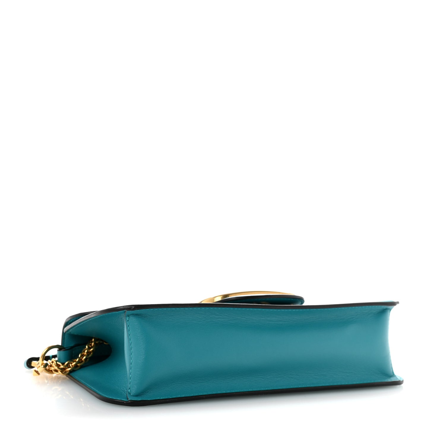 Calfskin Vlogo Loco Shoulder Bag Marine Green