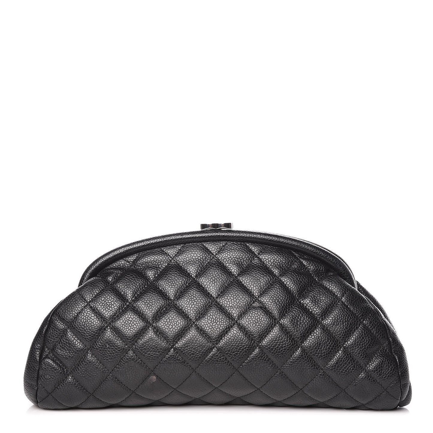 Caviar Quilted Timeless Clutch Black