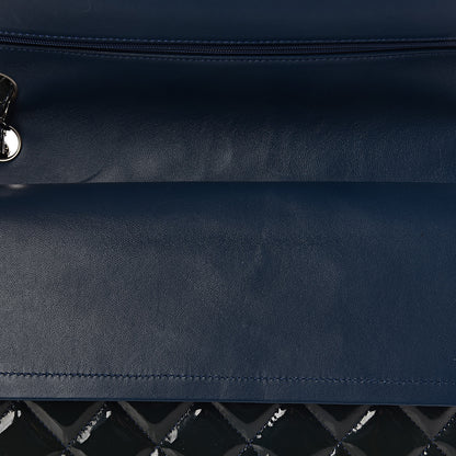 Chanel Patent Quilted Jumbo Double Flap Navy 12 of 18