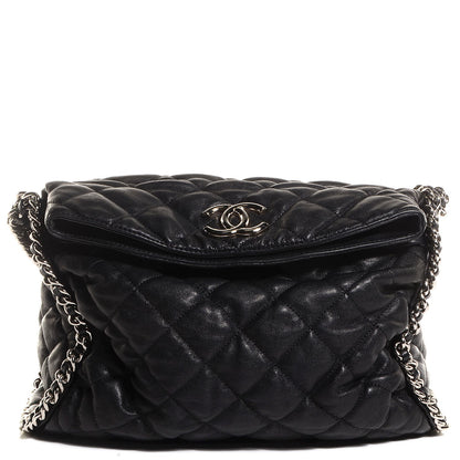 Chanel Washed Lambskin Chain Around Hobo Black 1 of 7