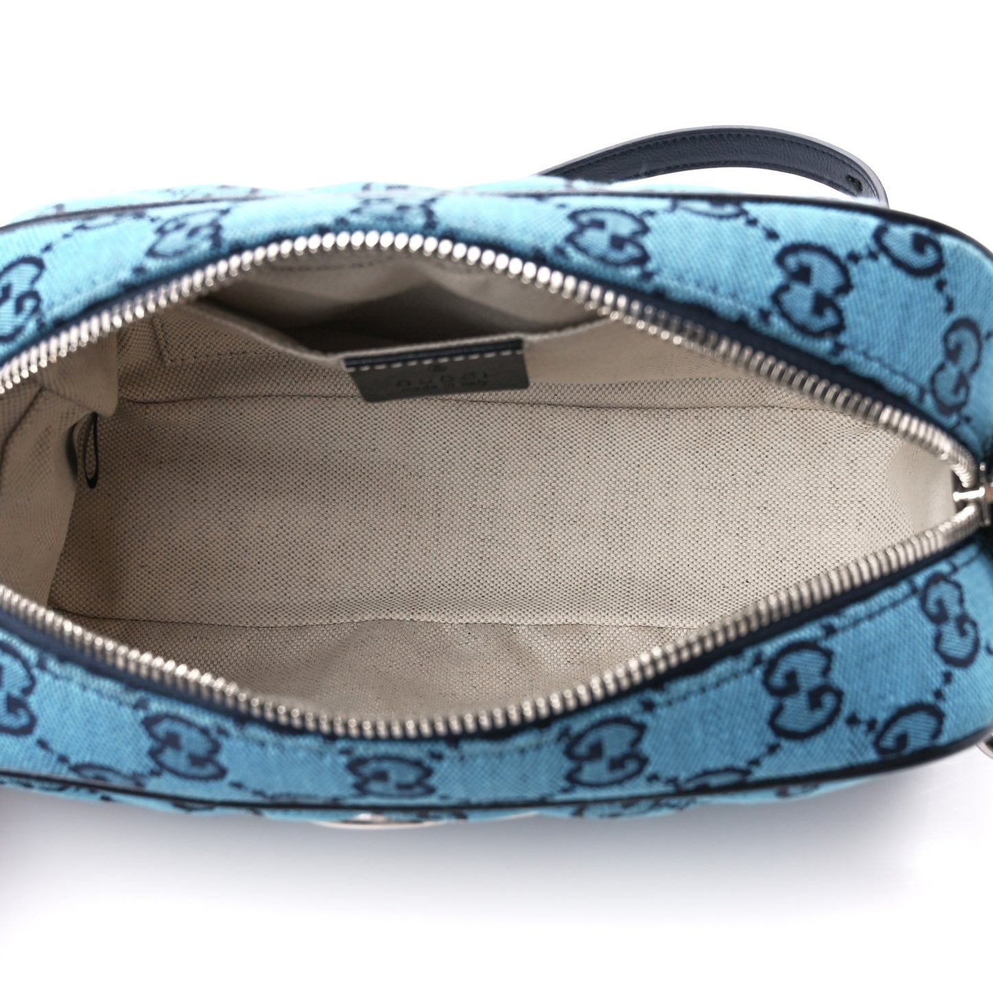 Monogram Multicolor Matelasse Diagonal Small GG Marmont Chain Shoulder Bag Light Blue