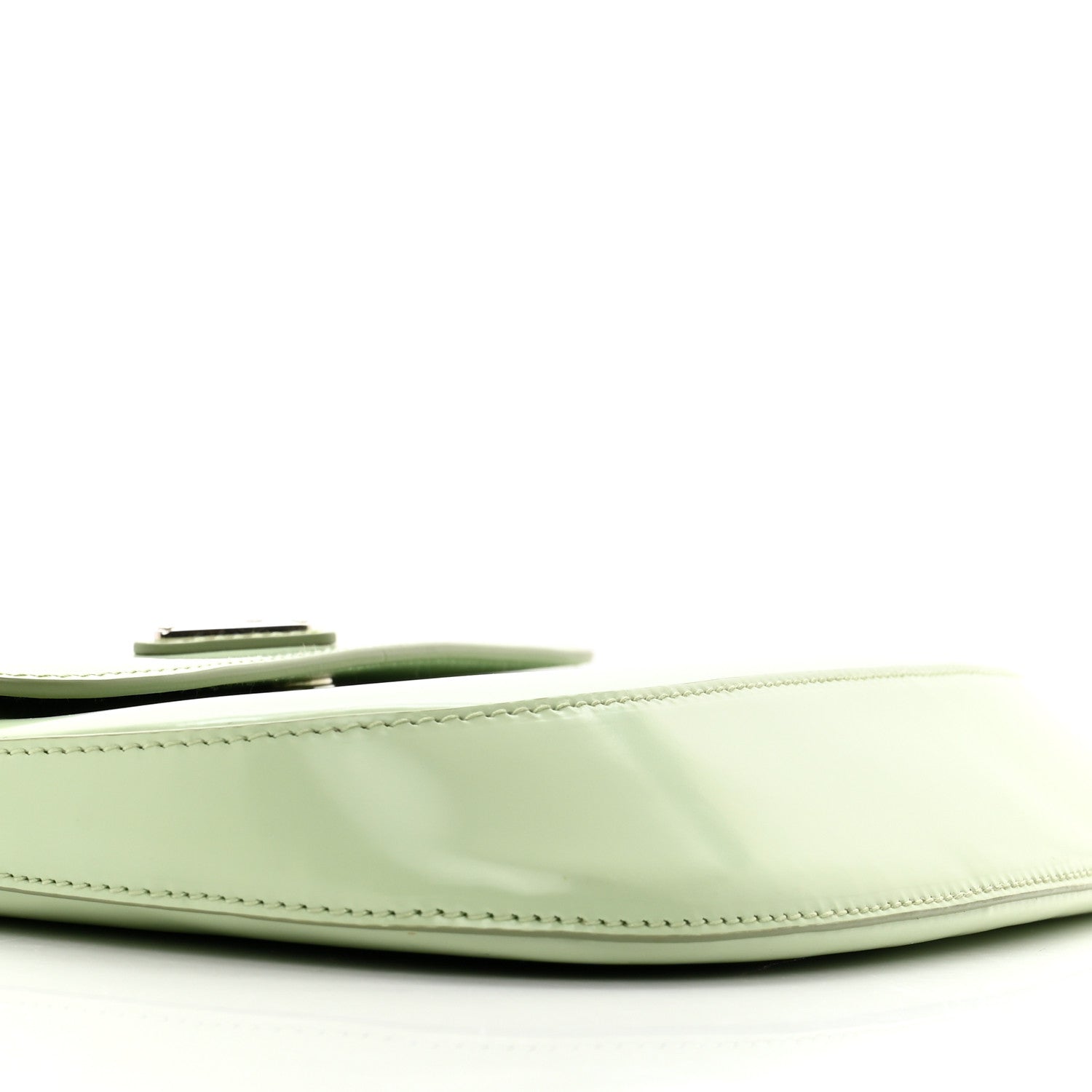 Prada Spazzolato Cleo Flap Shoulder Bag Acqua 9 of 12