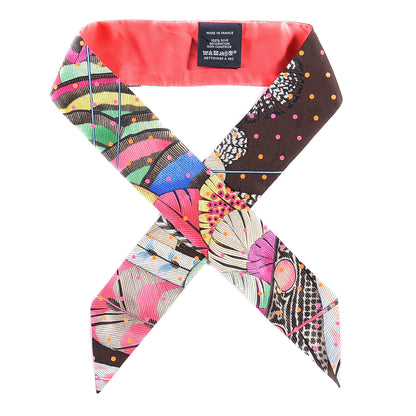 Hermes Silk Animapolis Plumetis Twilly Rose 1 of 3