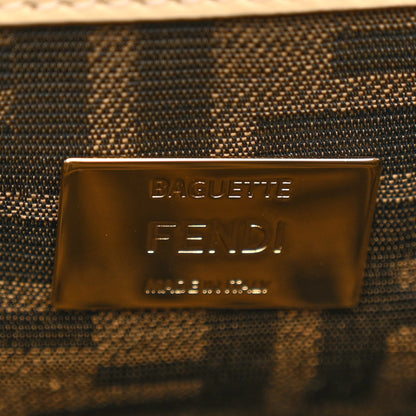 Fendi Sequin Macrame Baguette Beige Gold 6 of 11