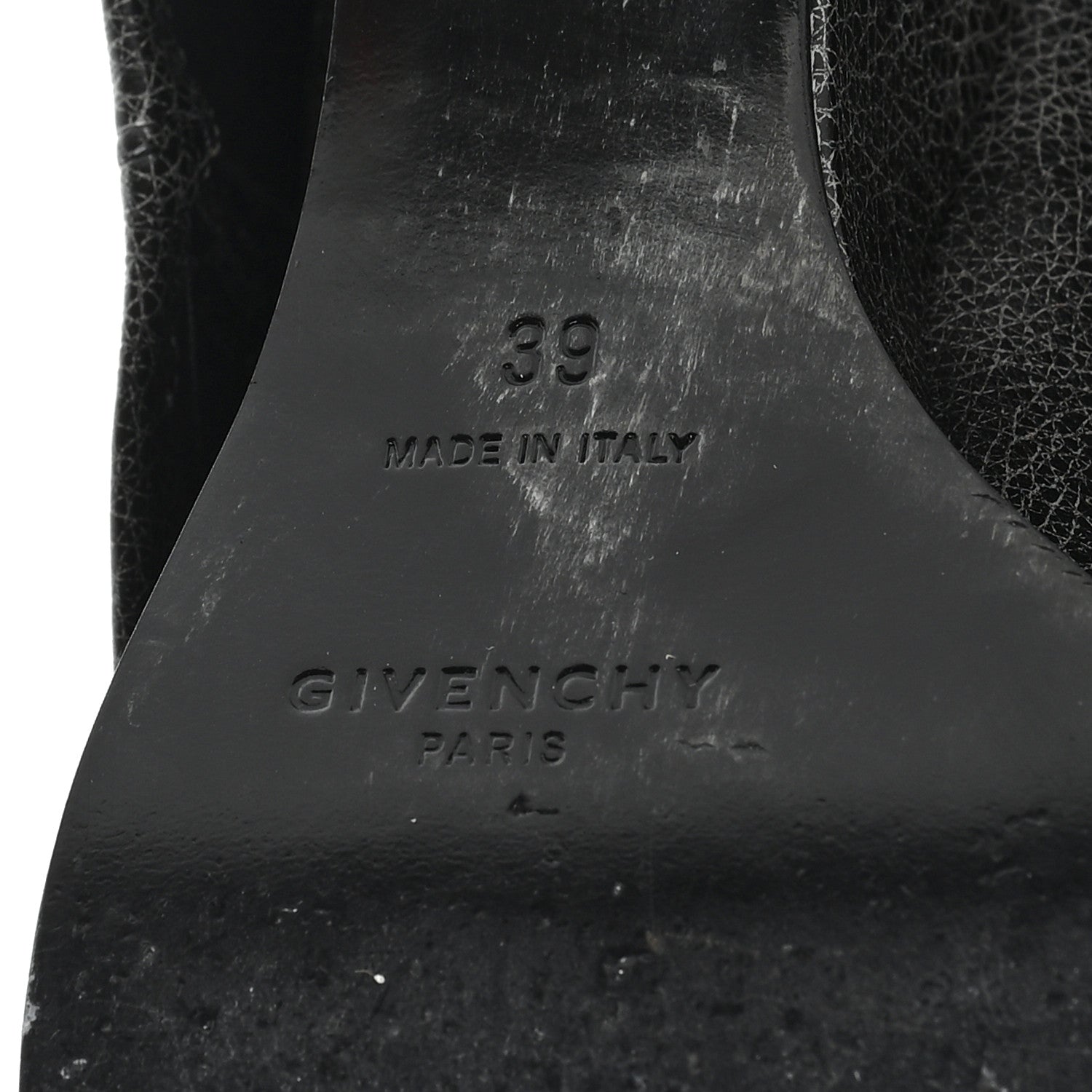 Givenchy GIVENCHY Aged Calfskin Cowboy Shark Lock Ankle Boots 38