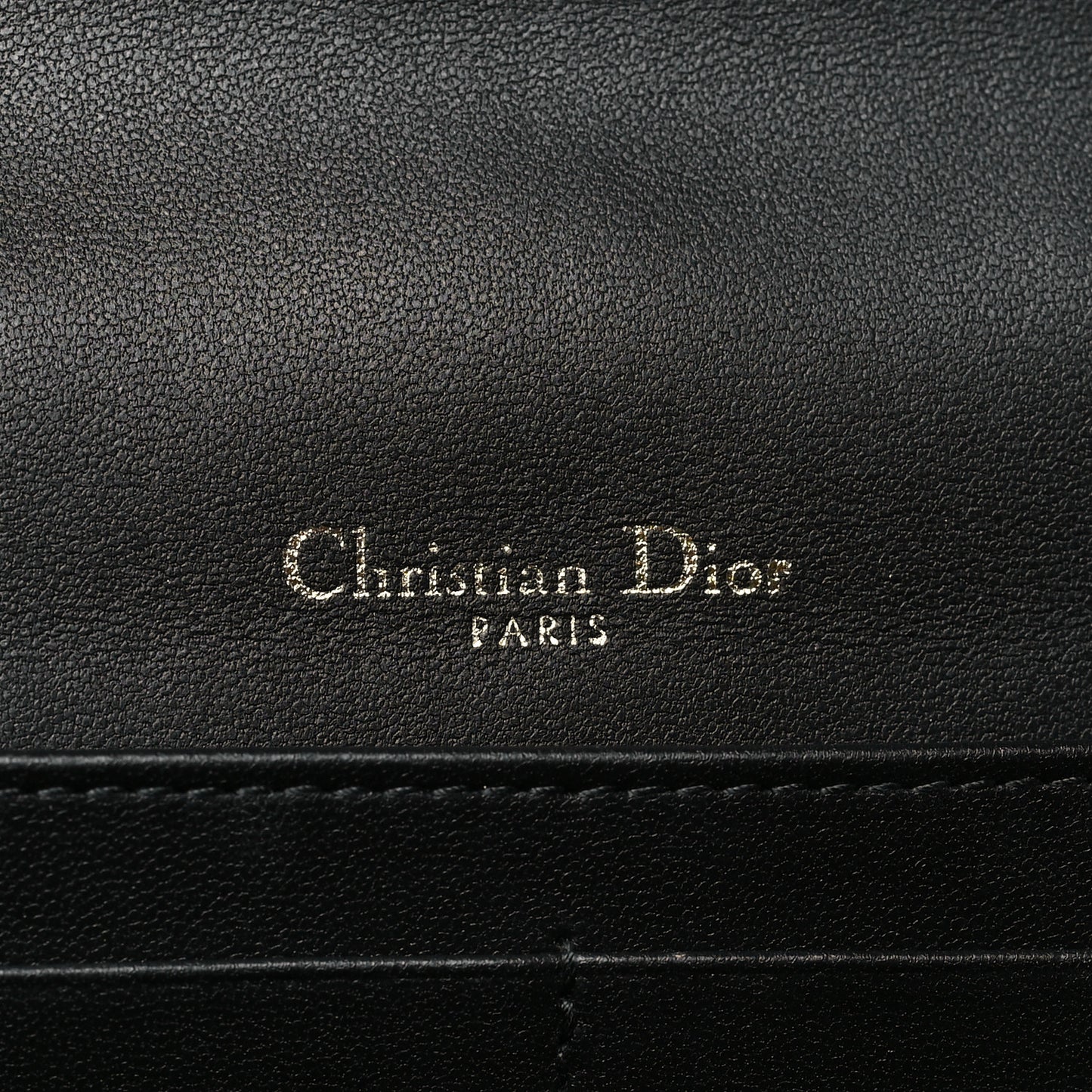 Lambskin Cannage Lady Dior Chain Pouch Black