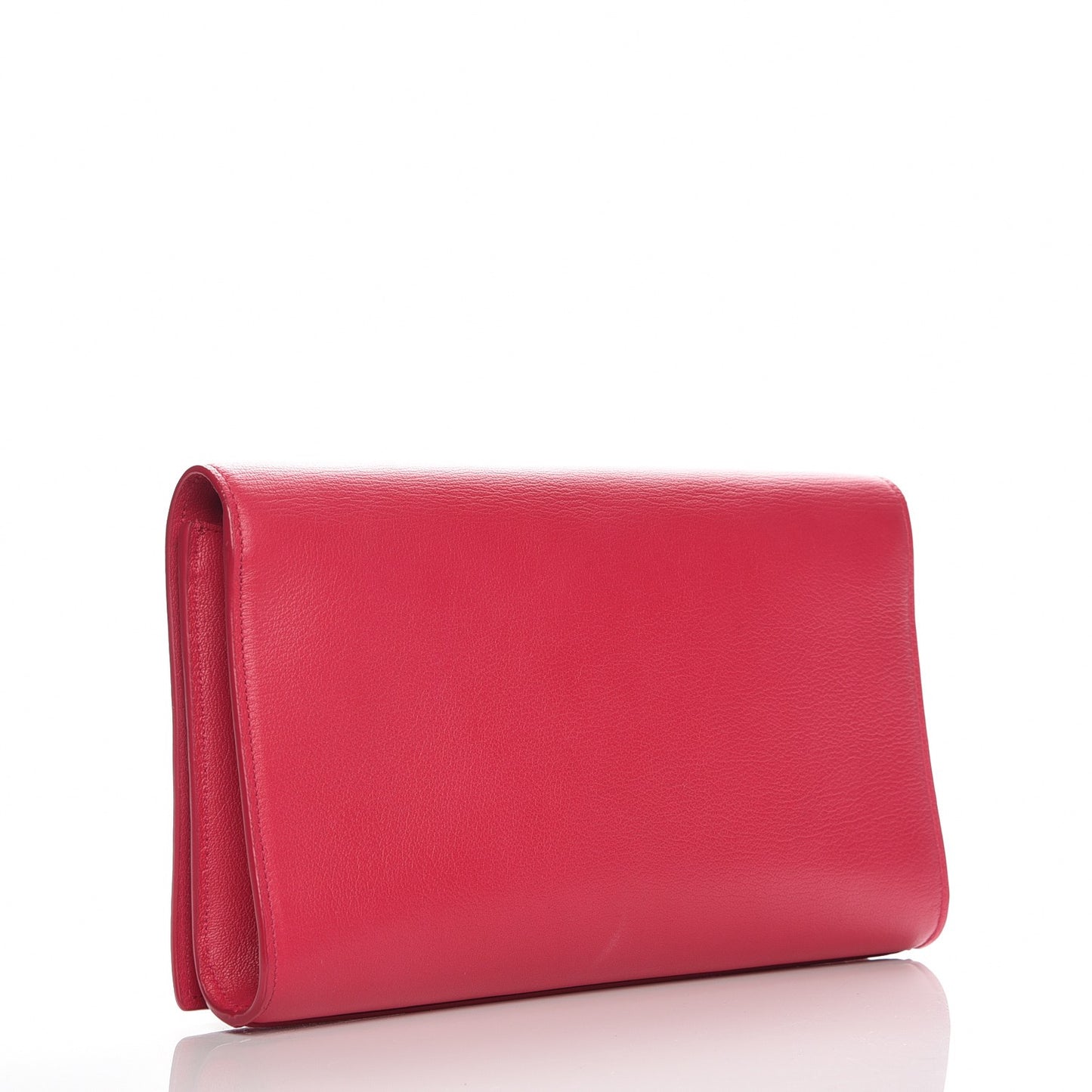 Calfskin Monogram Large Belle De Jour Clutch Lipstick Fuchsia