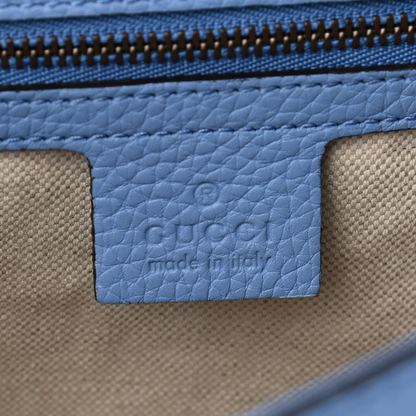 Calfskin Small GG Marmont Top Handle Bag Clear Sky Blue