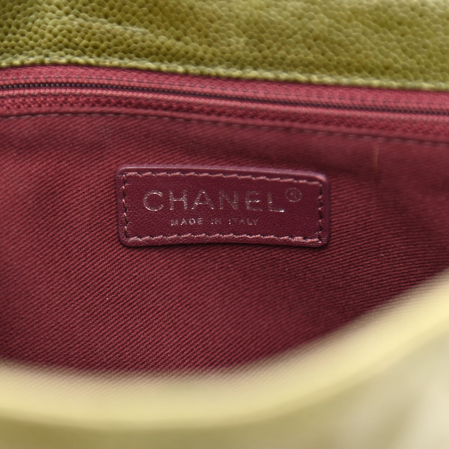 Chanel Crumpled Grained Calfskin Jumbo CC Crave Flap Green 7 of 13